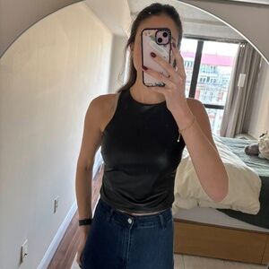 Express Faux Leather Top